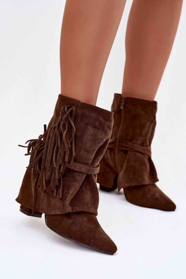 brown Heel boots model 221130 Step in style