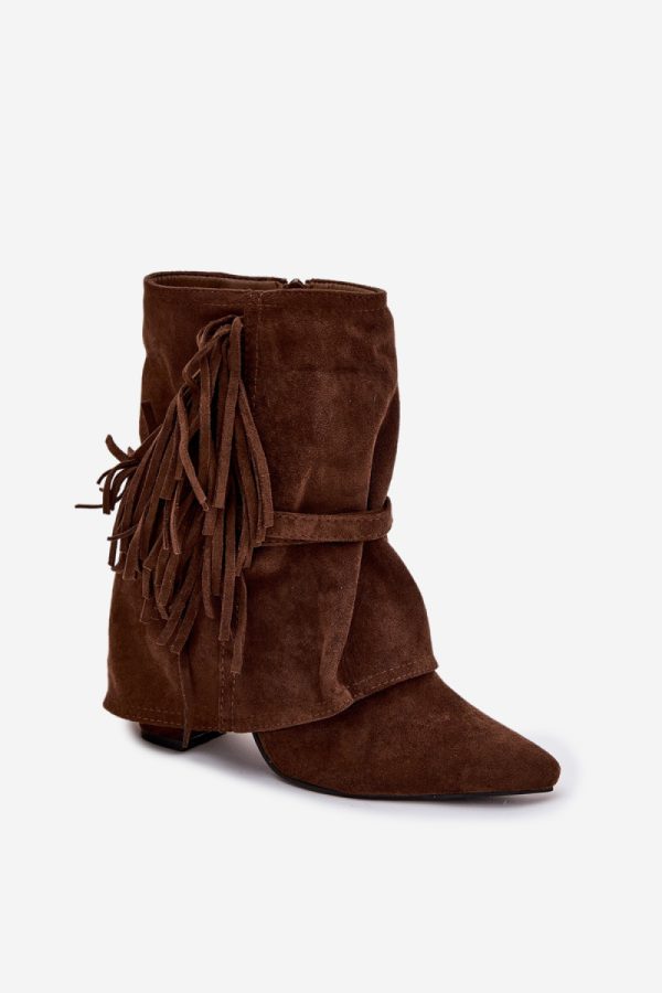 brown Heel boots model 221130 Step in style