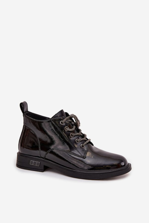 Black Boots in Women`s Ankle Boots & Booties with Fabric, Footbed, Upper Height and Heel Height