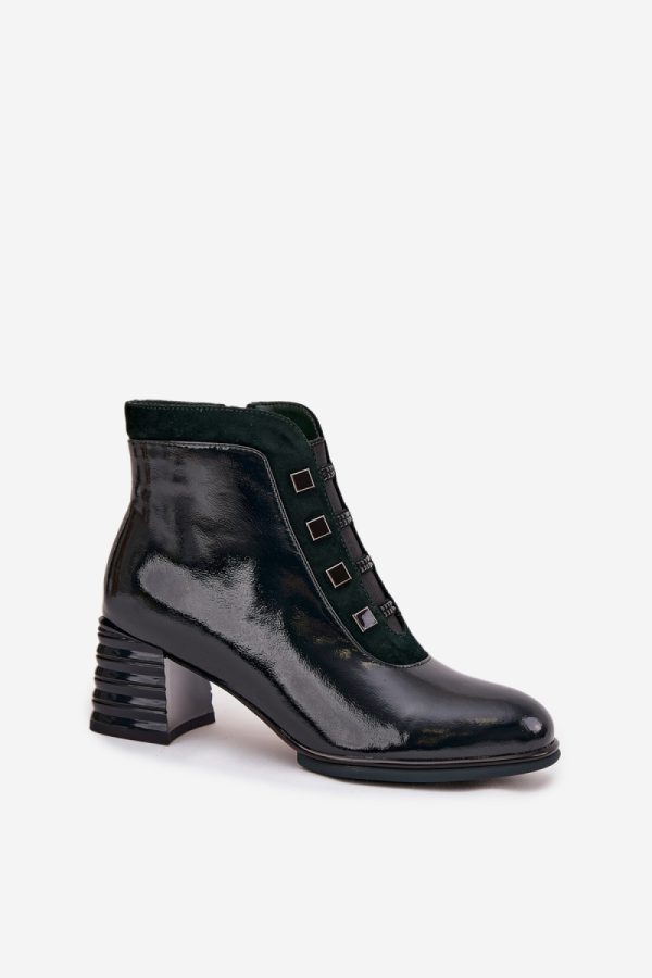 green Heel boots model 221140 Step in style