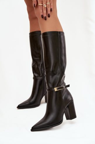 1103040.jpg Black Heel Boots in Over The Knee High Boots, Thigh High Boots with Fabric, Warmers, Footbed, Upper Height and Heel Height