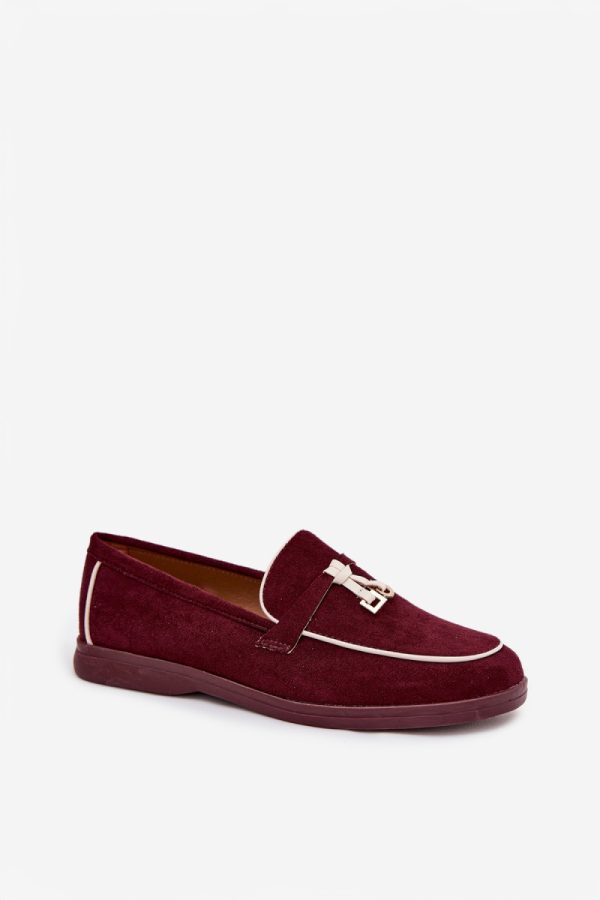 Red Loafers in Moccasins, Loafers with Fabric, Footbed and Upper Height