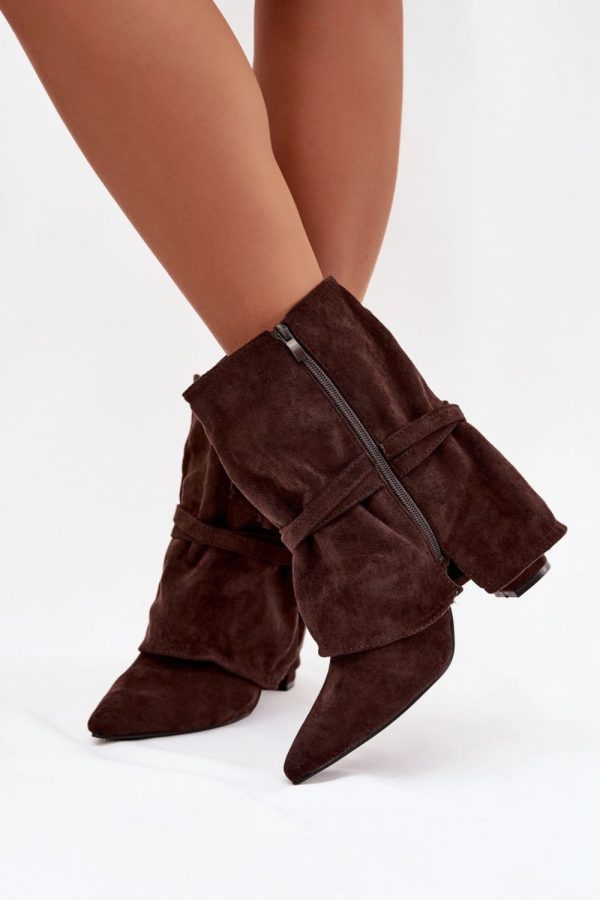 brown Heel boots model 221129 Step in style