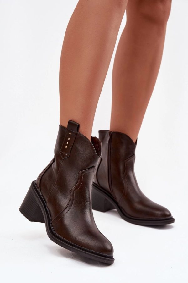 brown Heel boots model 221136 Step in style