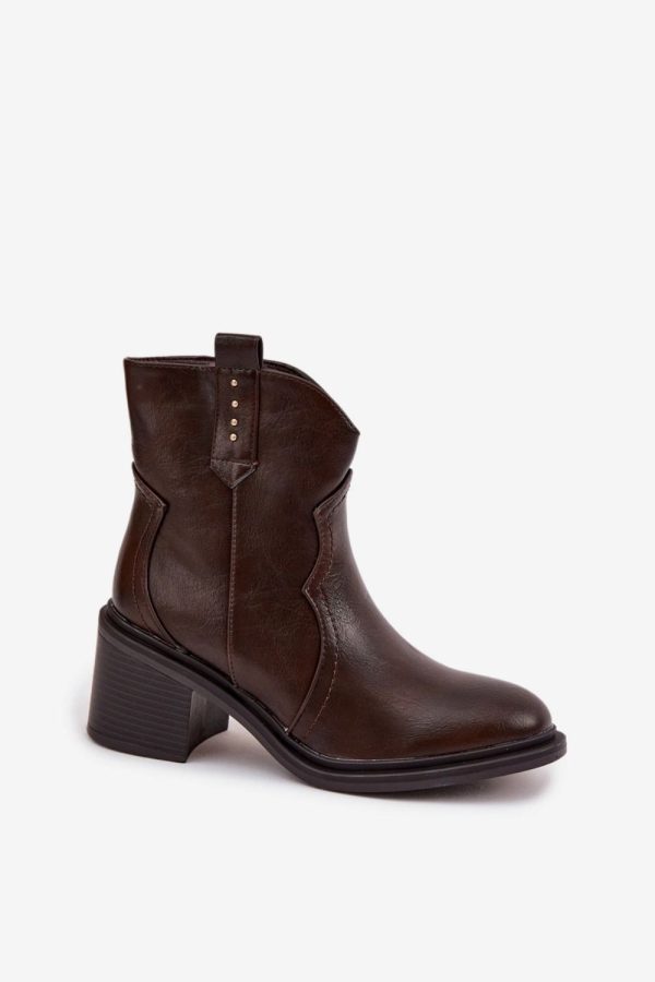 brown Heel boots model 221136 Step in style