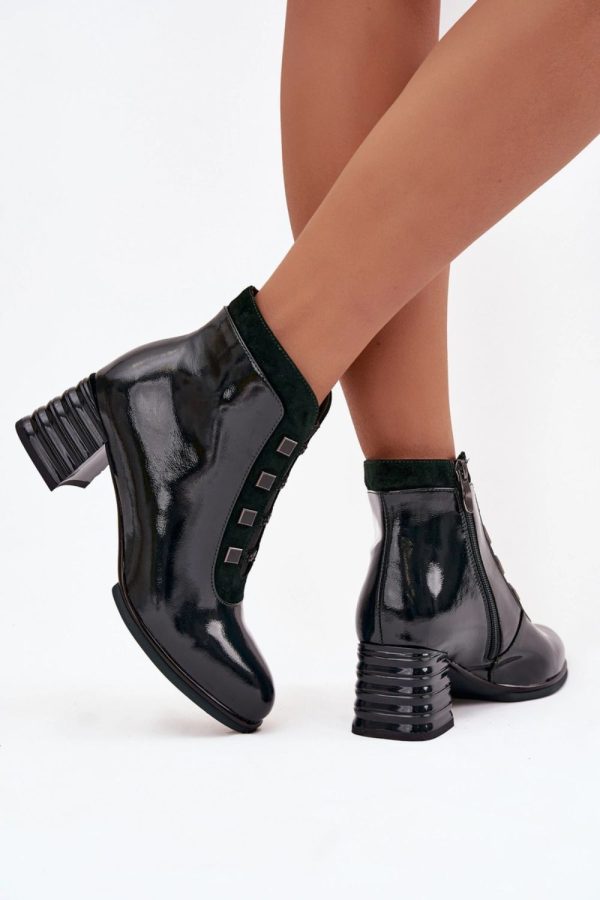 green Heel boots model 221140 Step in style