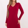 Red Daydress in Day Dresses with Cotton and Spandex