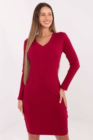 Red Daydress in Day Dresses with Cotton and Spandex