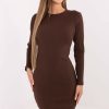 Brown Daydress in Day Dresses with Cotton and Spandex