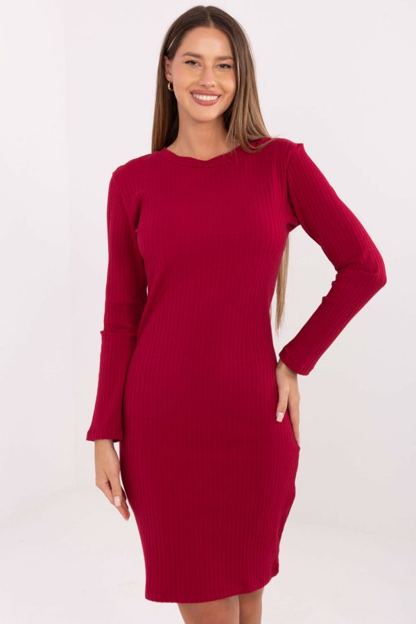 Red Daydress in Day Dresses with Cotton and Spandex