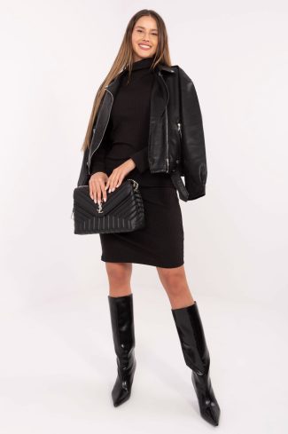 Black Daydress in Day Dresses with Cotton and Spandex