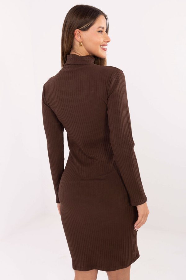 Brown Daydress in Day Dresses with Cotton and Spandex