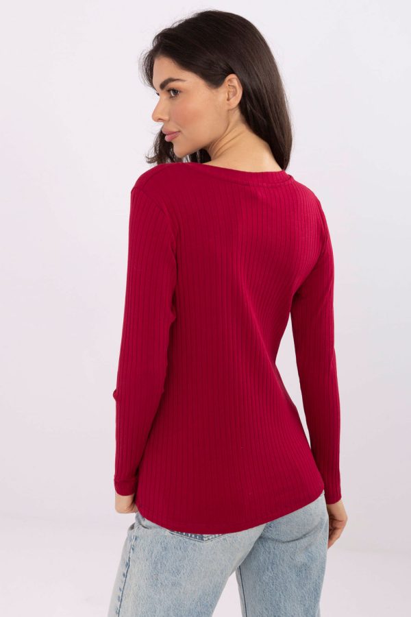 Red Blouse in Women`s Blouses, Tunics with Cotton and Spandex