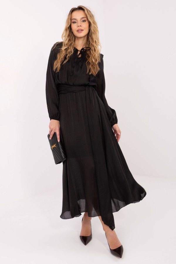 Black Daydress in Day Dresses with Lyocel and Polyester