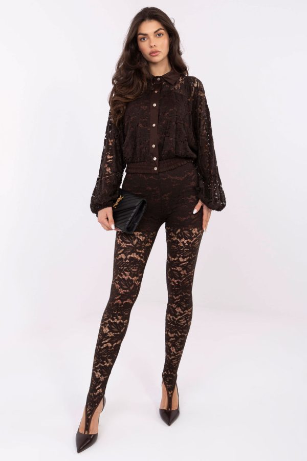 brown Long sleeve shirt model 221294 Italy Moda