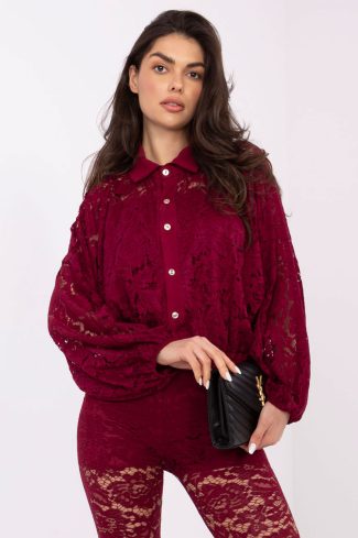 1103465 red Long sleeve shirt model 221296 Italy Moda