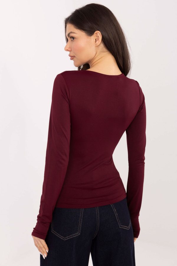 Red Blouse in Women`s Blouses, Tunics with Spandex and Nylon