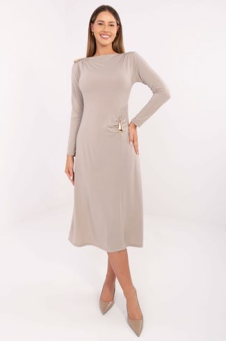 Beige Daydress in Day Dresses with Cotton and Viscose