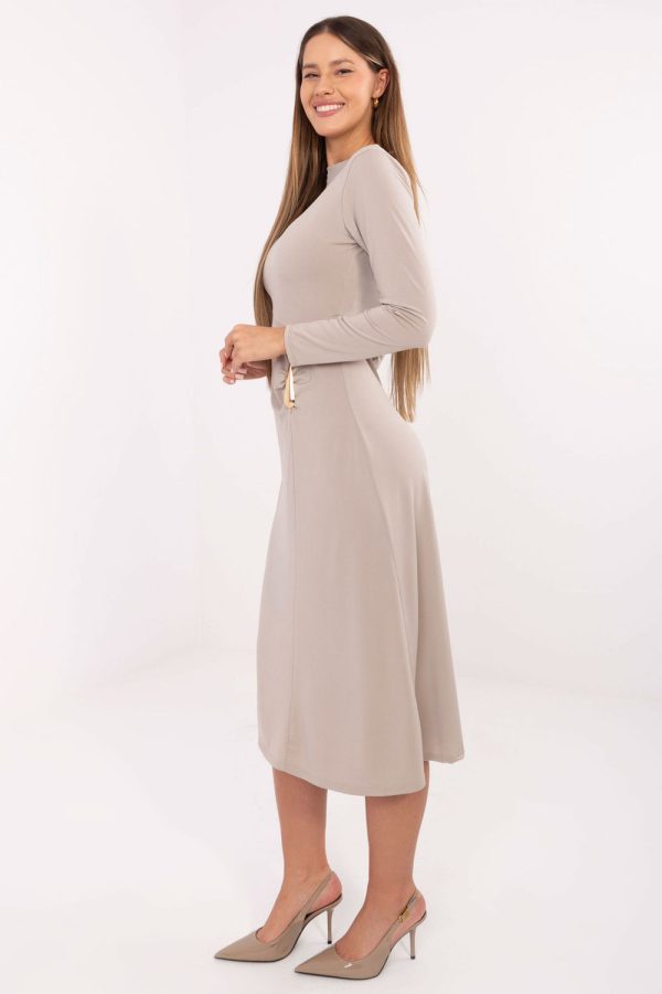 Beige Daydress in Day Dresses with Cotton and Viscose