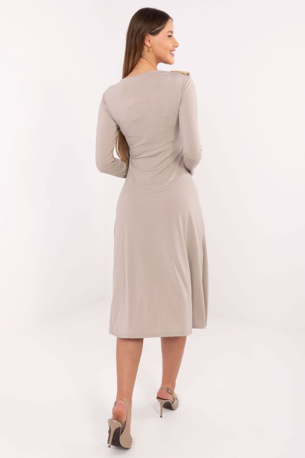 Beige Daydress in Day Dresses with Cotton and Viscose