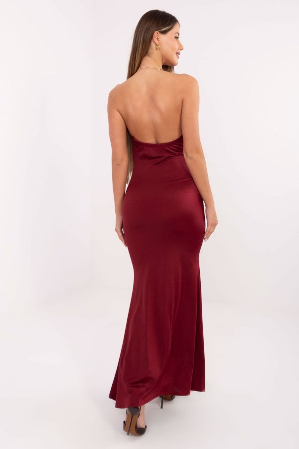 Red Long Dress in Evening Dresses with Polyester and Viscose