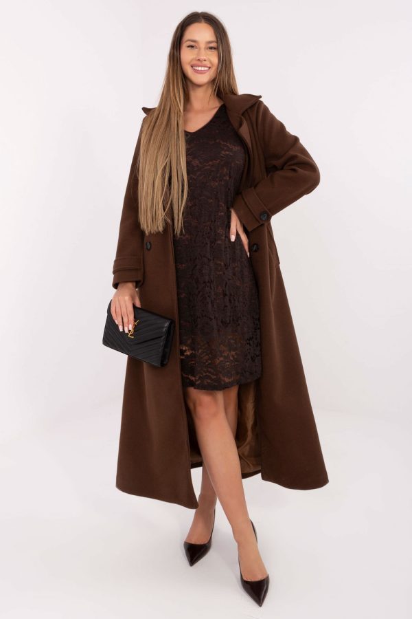 Brown Evening Dress in Evening Dresses with Spandex, Polyester and Viscose