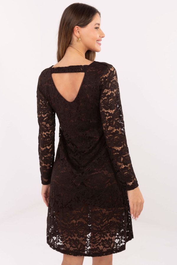 Brown Evening Dress in Evening Dresses with Spandex, Polyester and Viscose