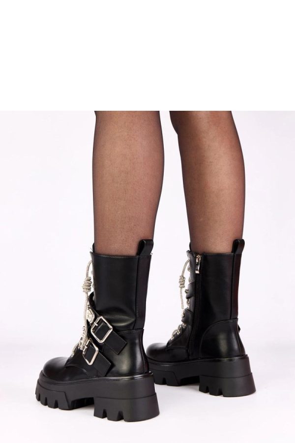 Black Bootie..Fabric, Footbed, Upper Height and Heel Height