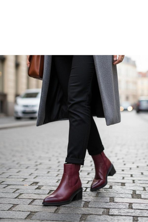 Red Heel Boots..Fabric, Footbed, Upper Height and Heel Height