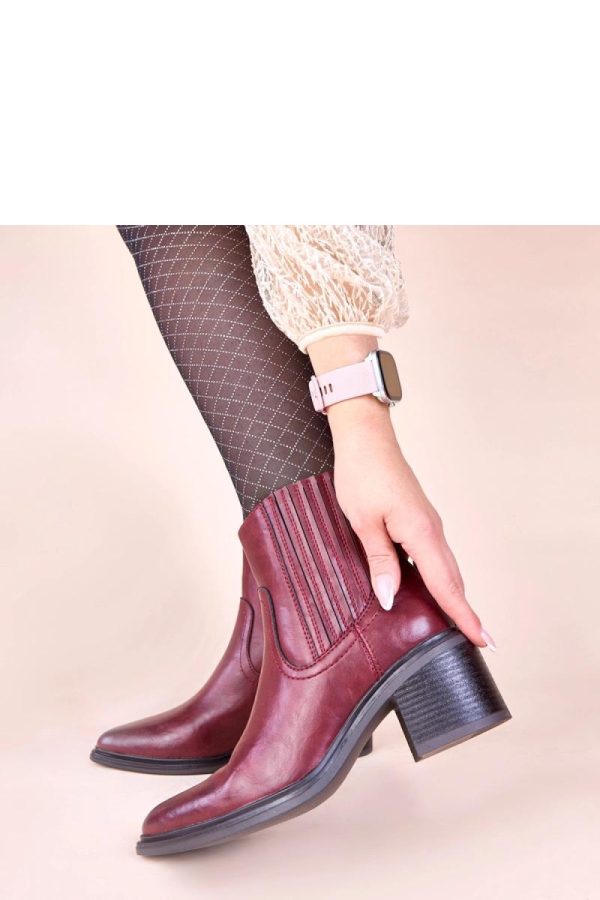 Red Heel Boots..Fabric, Footbed, Upper Height and Heel Height