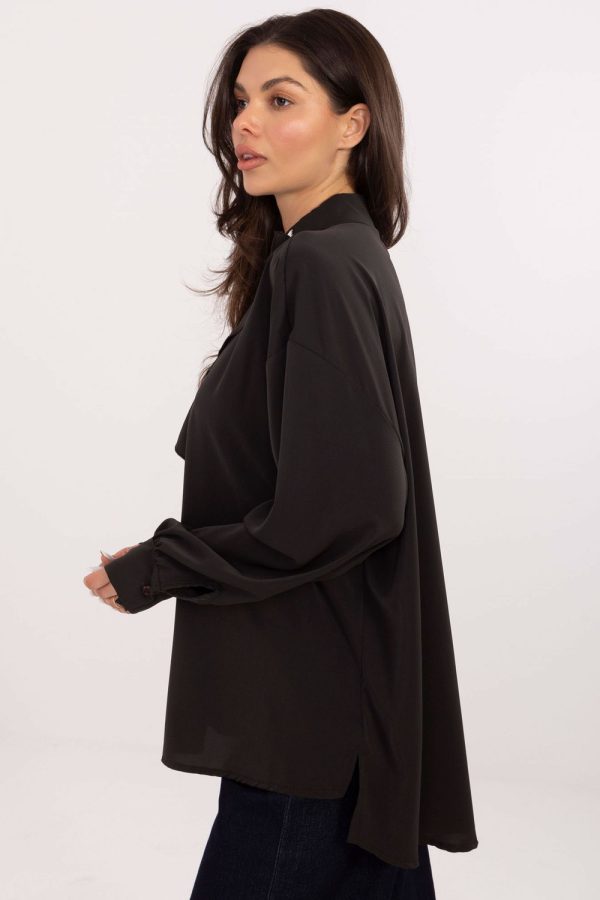 Brown Blouse in Women`s Blouses, Tunics with Polyester