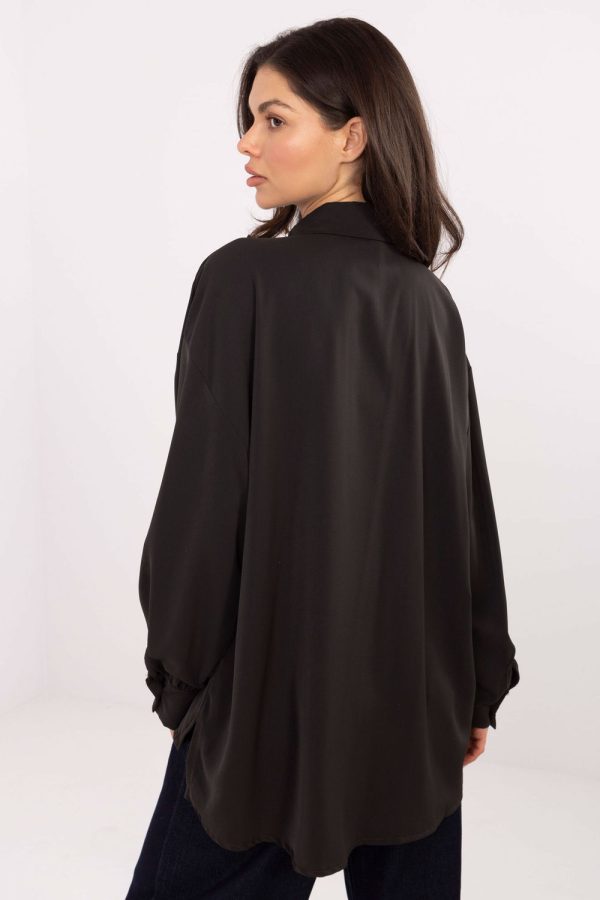 Brown Blouse in Women`s Blouses, Tunics with Polyester