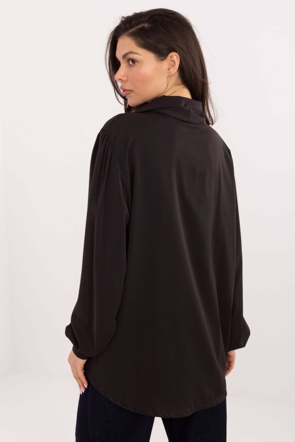 Brown Blouse in Women`s Blouses, Tunics with Polyester