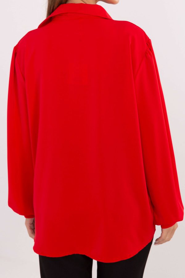 Red Blouse in Women`s Blouses, Tunics with Polyester
