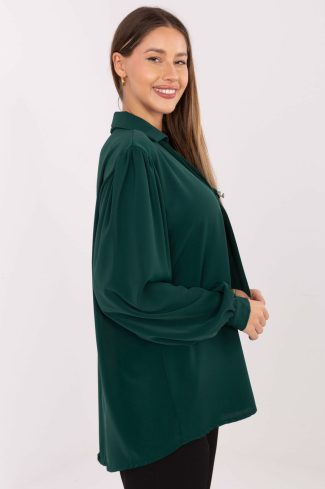 Green Blouse in Women`s Blouses, Tunics with Polyester
