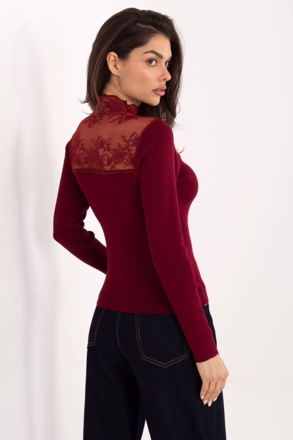 Red Blouse in Women`s Blouses, Tunics with Polyester and Viscose