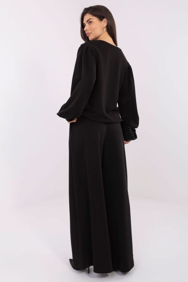 Black Sweatshirt in Sweatshirts For Women with Spandex, Modal, Polyester and Viscose