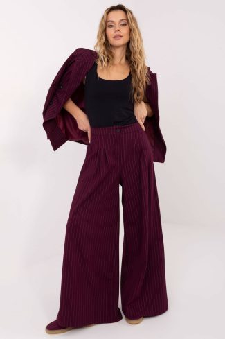 Red Women Trousers in Pants, Trousers, Shorts with Spandex, Nylon, Polyester and Viscose