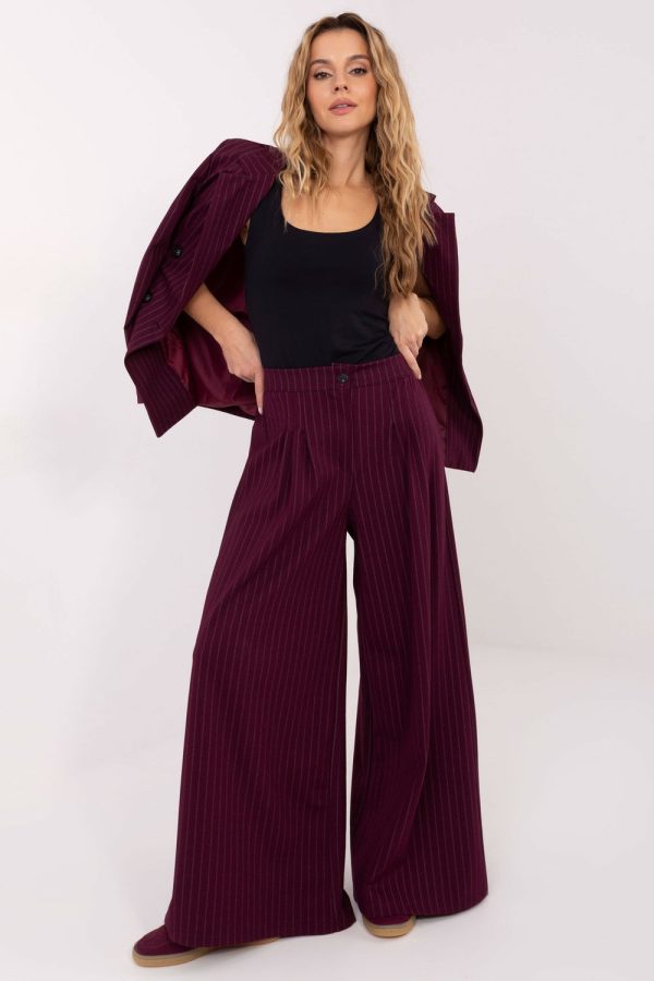 Red Women Trousers in Pants, Trousers, Shorts with Spandex, Nylon, Polyester and Viscose