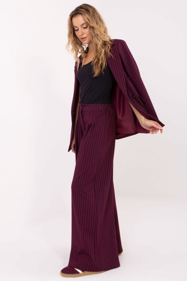 Red Women Trousers in Pants, Trousers, Shorts with Spandex, Nylon, Polyester and Viscose