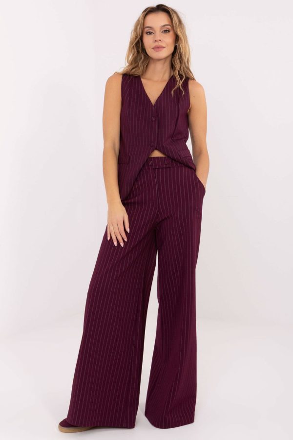 Red Women Trousers in Pants, Trousers, Shorts with Spandex, Nylon, Polyester and Viscose