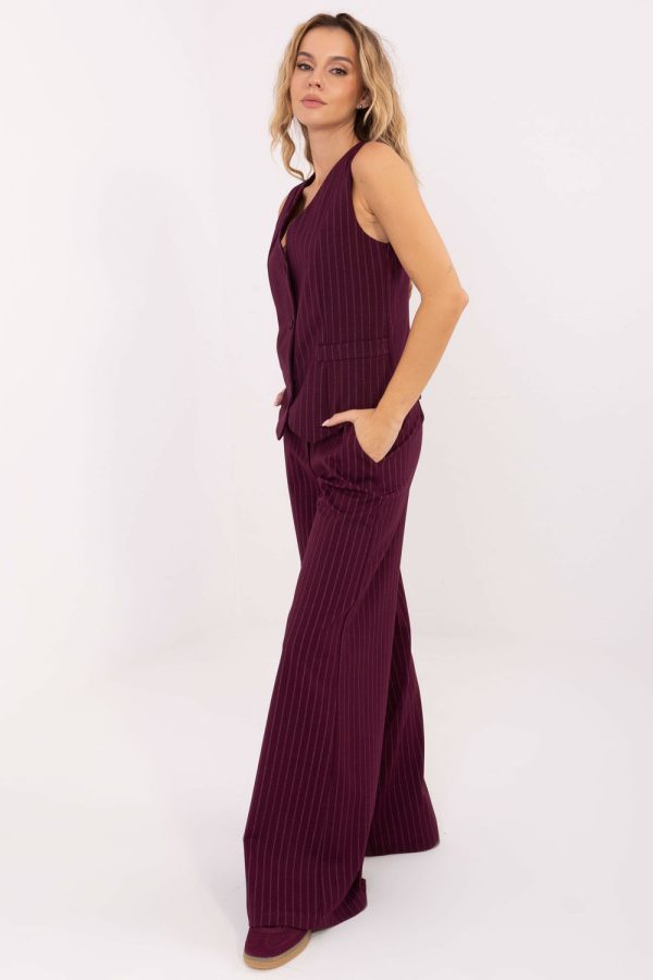 Red Women Trousers in Pants, Trousers, Shorts with Spandex, Nylon, Polyester and Viscose