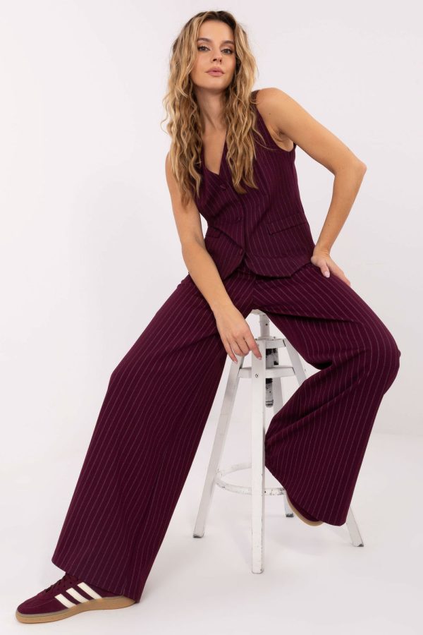 Red Women Trousers in Pants, Trousers, Shorts with Spandex, Nylon, Polyester and Viscose