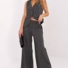 Grey Women Trousers in Pants, Trousers, Shorts with Spandex, Nylon, Polyester and Viscose
