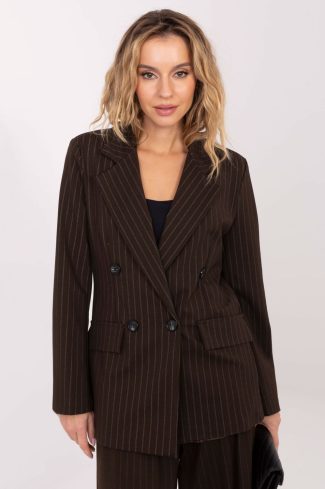 Brown Jacket in Jackets, Vests For Women with Spandex, Nylon, Polyester and Viscose