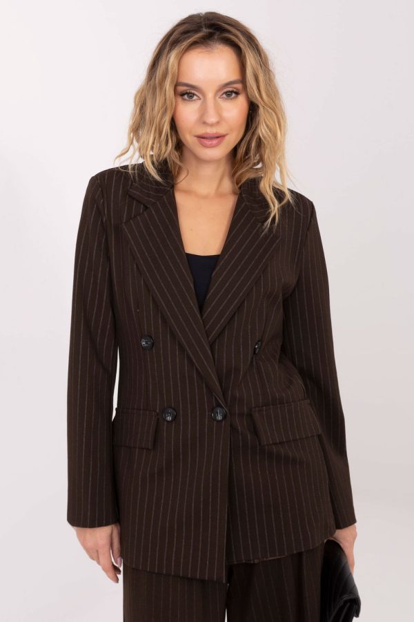 Brown Jacket in Jackets, Vests For Women with Spandex, Nylon, Polyester and Viscose