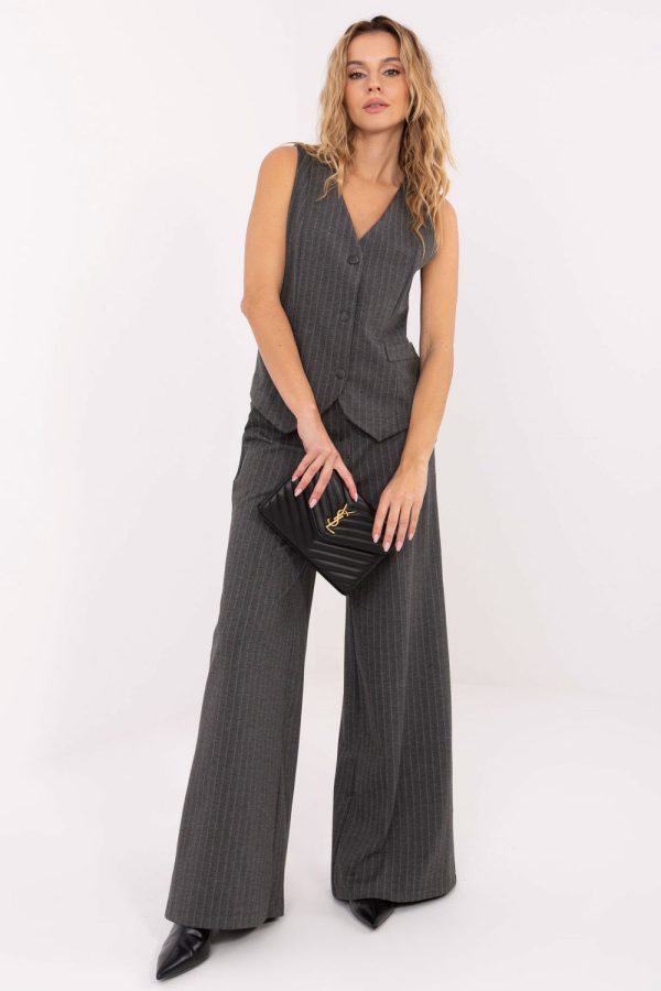 Grey Gilet in Jackets, Vests For Women with Spandex, Nylon, Polyester and Viscose