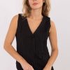 1103966 Black Gilet in Jackets, Vests For Women with Spandex, Nylon, Polyester and Viscose