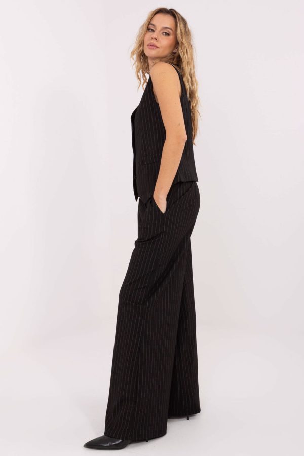 Black Gilet in Jackets, Vests For Women with Spandex, Nylon, Polyester and Viscose