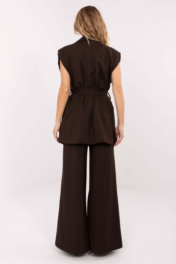 Brown Gilet in Jackets, Vests For Women with Spandex, Nylon, Polyester and Viscose